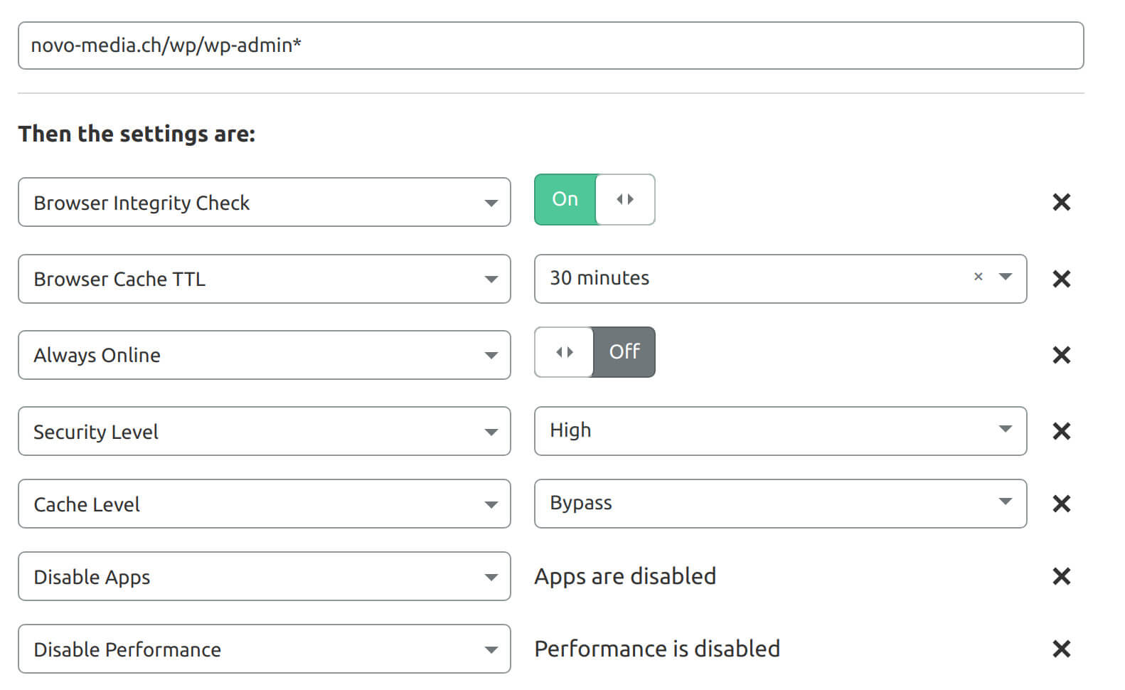 admin wp cloudflare page rule