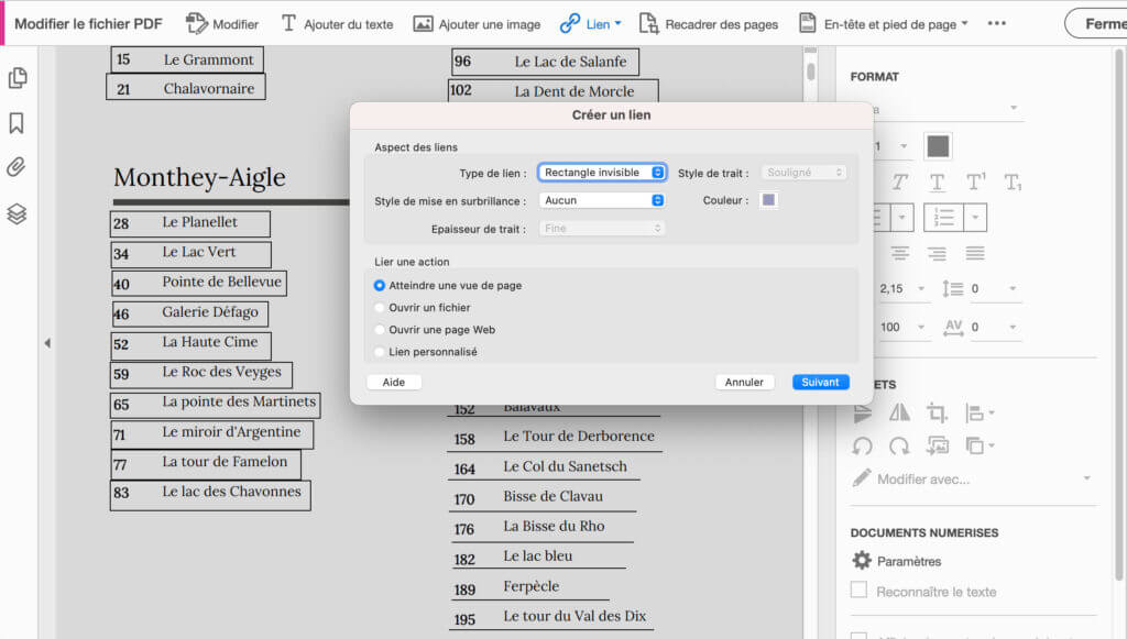 liens internes adobe